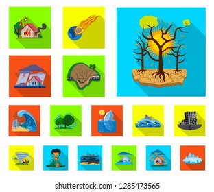Vector illustration of natural and disaster icon. Collection of natural and risk stock vector illustration. Vector illustration of natural and disaster icon. Collection of natural and risk stock vector illustration.