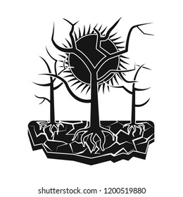 Vector illustration of natural and disaster logo. Collection of natural and risk stock vector illustration.