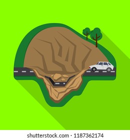 Vector illustration of natural and disaster sign. Set of natural and risk vector icon for stock.