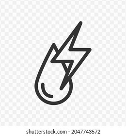 Vector illustration of natural energy icon in dark color and transparent background(png).