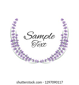 Vector illustration natural frame with purple lavender
