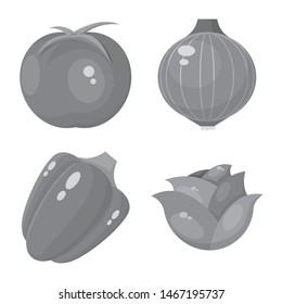 Vector illustration of natural and harvest icon. Collection of natural and red stock vector illustration.