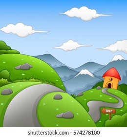 Vector illustration of Natural landscape