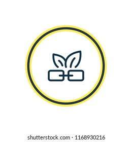 Vector illustration of natural link icon line. Beautiful advertising element also can be used as strength icon element.