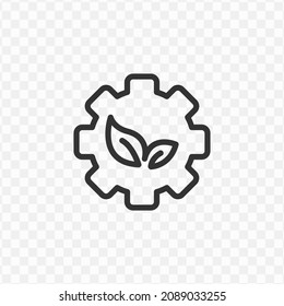 Icono de imagen vectorial de configuración natural en color oscuro y fondo transparente (png).