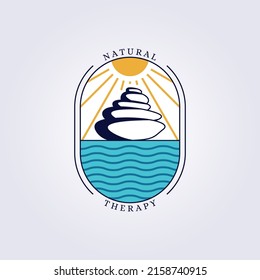 A vector illustration of a natural therapy icon on an isolated background