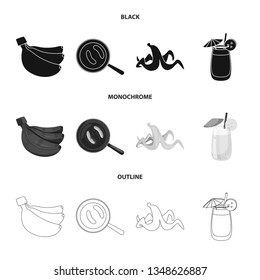 Vector illustration of natural and vegetarian sign. Collection of natural and eating vector icon for stock.