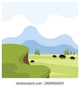 ilustración vectorial de la fauna silvestre