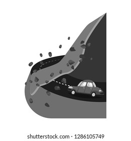 Vector illustration of nature and apocalypse  symbol. Collection of nature and environment  stock vector illustration.