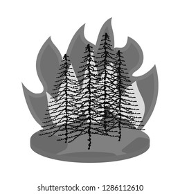 Vector illustration of nature and apocalypse  symbol. Set of nature and environment  stock symbol for web.