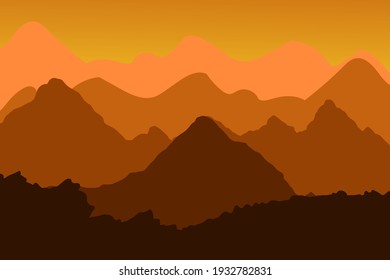 Vector illustration, nature design with afternoon sky. 