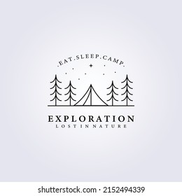 Ilustración vectorial de un icono de exploración de naturaleza en un fondo aislado