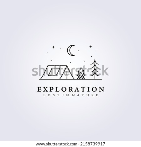 A vector illustration of a nature exploration icon on an isolated background
