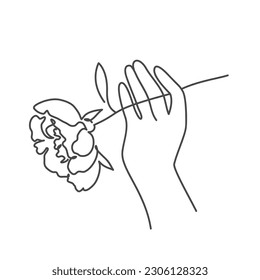 Vector illustration of nature, flower. Hand drawn vector illustration.
