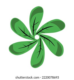 Vector illustration of nature in the form of a beautiful green leaf