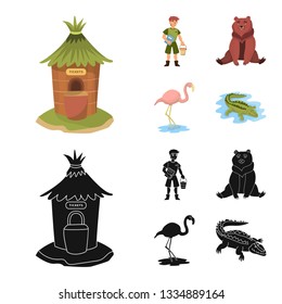 Vector illustration of nature  and fun  icon. Collection of nature  and entertainment stock vector illustration.