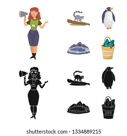 Vector illustration of nature  and fun  icon. Collection of nature  and entertainment stock vector illustration.