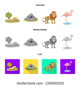Vector illustration of nature  and fun  icon. Collection of nature  and entertainment stock symbol for web.