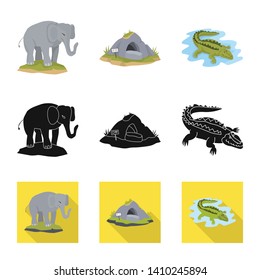 Vector illustration of nature  and fun  icon. Collection of nature  and entertainment vector icon for stock.