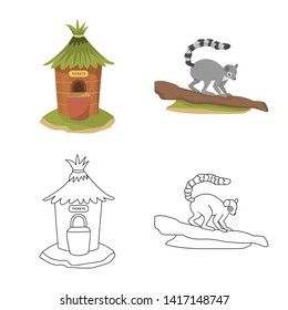 Vector illustration of nature  and fun  icon. Collection of nature  and entertainment vector icon for stock.