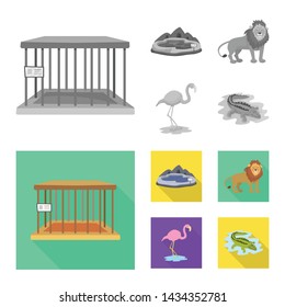 Vector illustration of nature and fun icon. Set of nature and entertainment stock vector illustration.