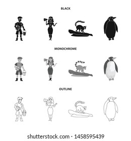 Vector illustration of nature and fun icon. Collection of nature and entertainment stock symbol for web.