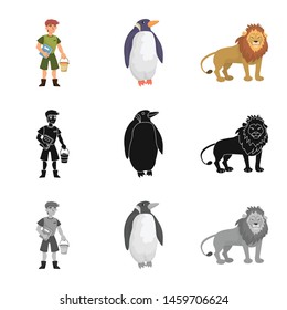 Vector illustration of nature and fun icon. Collection of nature and entertainment vector icon for stock.