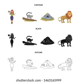 Vector illustration of nature and fun icon. Collection of nature and entertainment vector icon for stock.