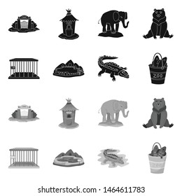 Vector illustration of nature and fun icon. Collection of nature and entertainment vector icon for stock.