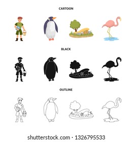 Vector illustration of nature  and fun  logo. Collection of nature  and entertainment stock symbol for web.