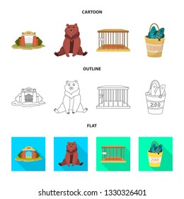 Vector illustration of nature  and fun  logo. Set of nature  and entertainment vector icon for stock.