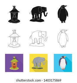 Vector illustration of nature  and fun  logo. Collection of nature  and entertainment stock vector illustration.