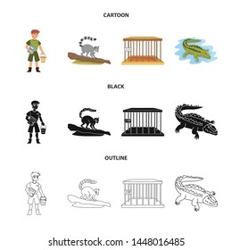 Vector illustration of nature and fun logo. Set of nature and entertainment vector icon for stock.