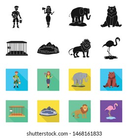 Vector illustration of nature and fun logo. Set of nature and entertainment stock vector illustration.