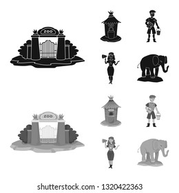 Vector illustration of nature  and fun  sign. Collection of nature  and entertainment vector icon for stock.