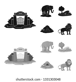 Vector illustration of nature  and fun  sign. Collection of nature  and entertainment stock vector illustration.