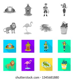 Vector illustration of nature  and fun  sign. Collection of nature  and entertainment stock symbol for web.