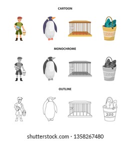 Vector illustration of nature  and fun  sign. Set of nature  and entertainment stock symbol for web.
