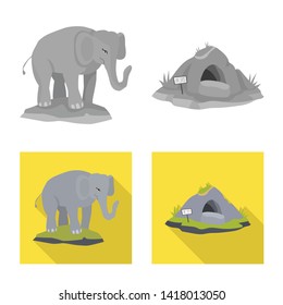 Vector illustration of nature  and fun  sign. Collection of nature  and entertainment vector icon for stock.