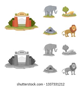 Vector illustration of nature  and fun  symbol. Set of nature  and entertainment stock vector illustration.