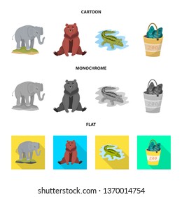 Vector illustration of nature  and fun  symbol. Set of nature  and entertainment stock vector illustration.