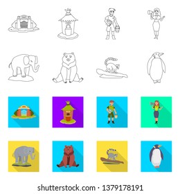 Vector illustration of nature  and fun  symbol. Collection of nature  and entertainment vector icon for stock.