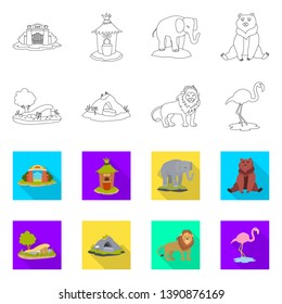 Vector illustration of nature  and fun  symbol. Collection of nature  and entertainment vector icon for stock.
