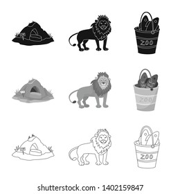 Vector illustration of nature  and fun  symbol. Collection of nature  and entertainment vector icon for stock.