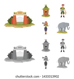 Vector illustration of nature and fun symbol. Collection of nature and entertainment vector icon for stock.