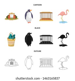 Vector illustration of nature and fun symbol. Set of nature and entertainment stock symbol for web.
