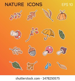 Vector Illustration from nature icons set. Good for card, poster, banner, invitation, postcard, icon. EPS 10