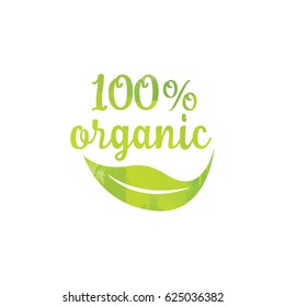 Vector Illustration : Nature Label Organic