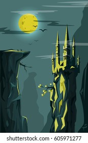 vector illustration of Nature Landscape scenery Background