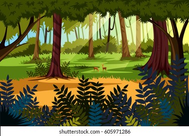 vector illustration of Nature Landscape scenery Background